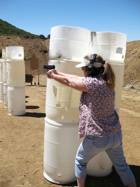 Barb shooting from cover